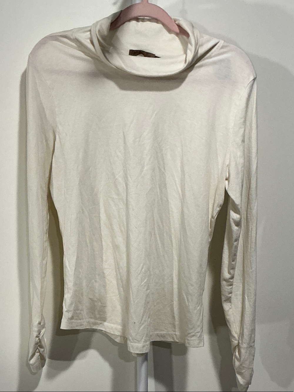 Prana Cream Long Sleeve Turtleneck Top